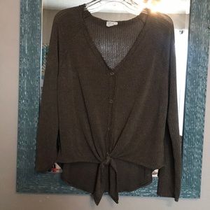 Knit tie top